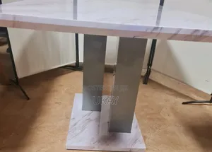 Uk- Allure Marble Effect White Dining Table.