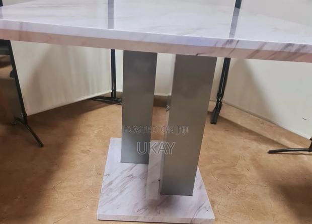 Uk- Allure Marble Effect White Dining Table. - thumbnail 5