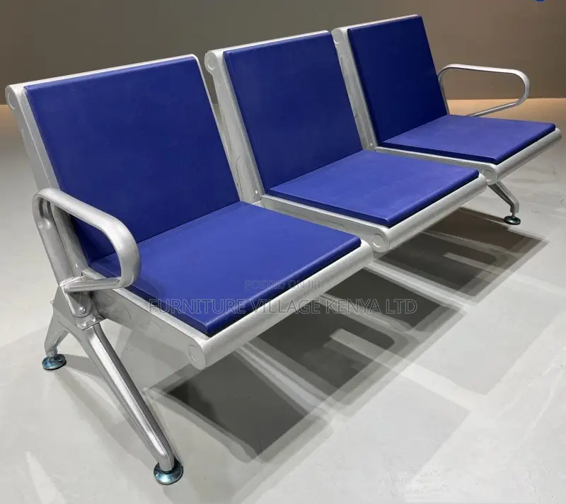 Benches: Office Full Padded Hospital Waiting 3-Seat Chair