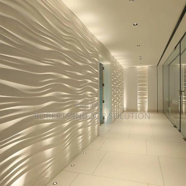 With 3d Panels Creating Sense of Calm and Tranquility