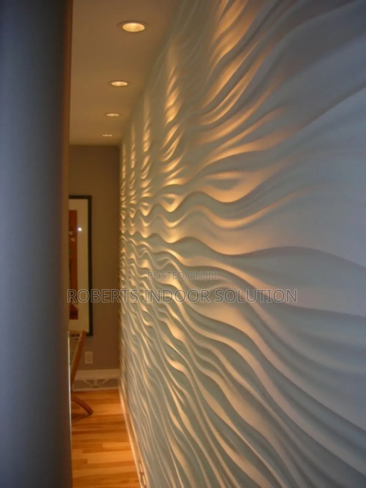 With 3d Panels Creating Sense of Calm and Tranquility