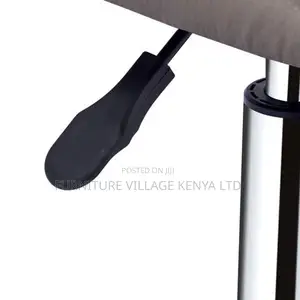 Office Stool: Metallic Rectangular Height Adjustable Stool