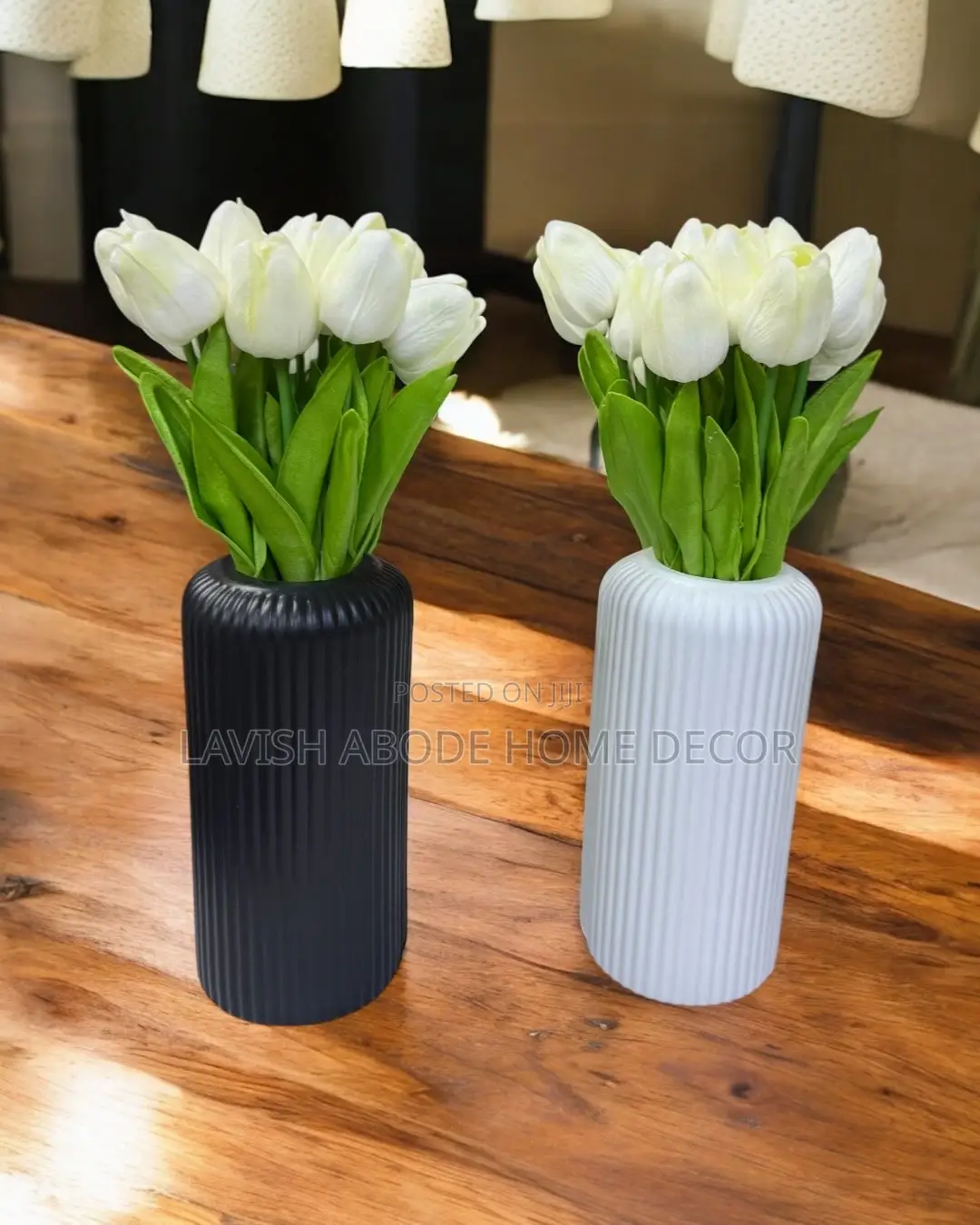 Flower Vase With Tulip Flowers