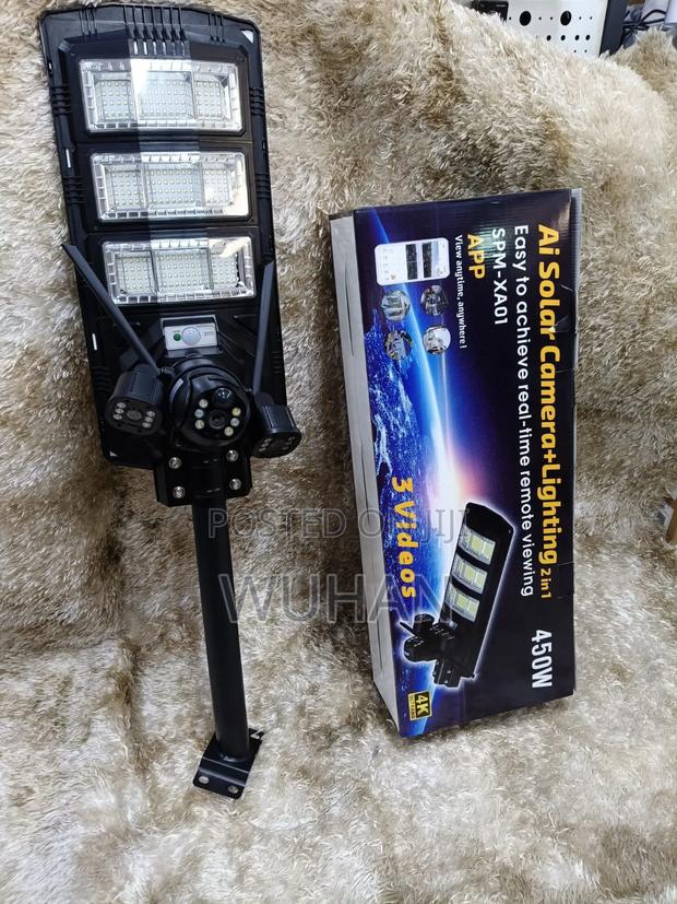 Ai 450 Watts Automatic Solar Street Light With 4g Camera