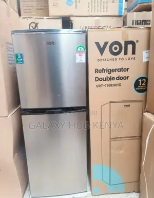 Von Double Door Fridge 195litres VRT-196drhx Inox