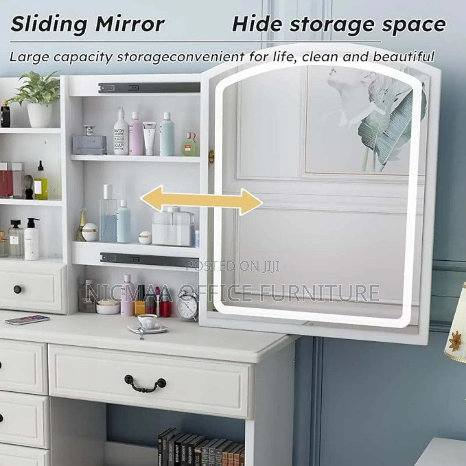 Makeup Dresser Desk With Mirror
