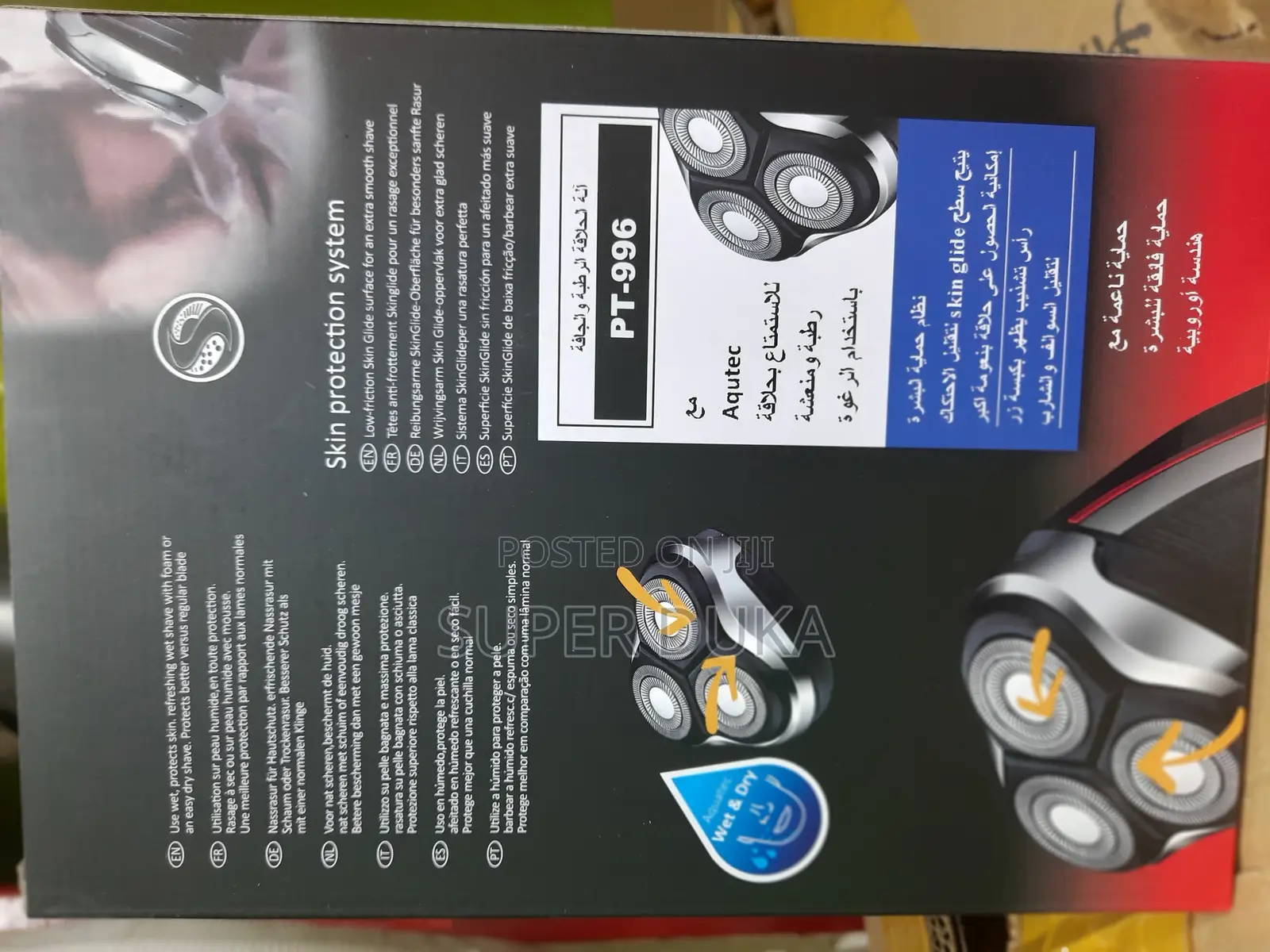 Cordless Smoother.Aquatec 3 Head Rechargeable Shaver