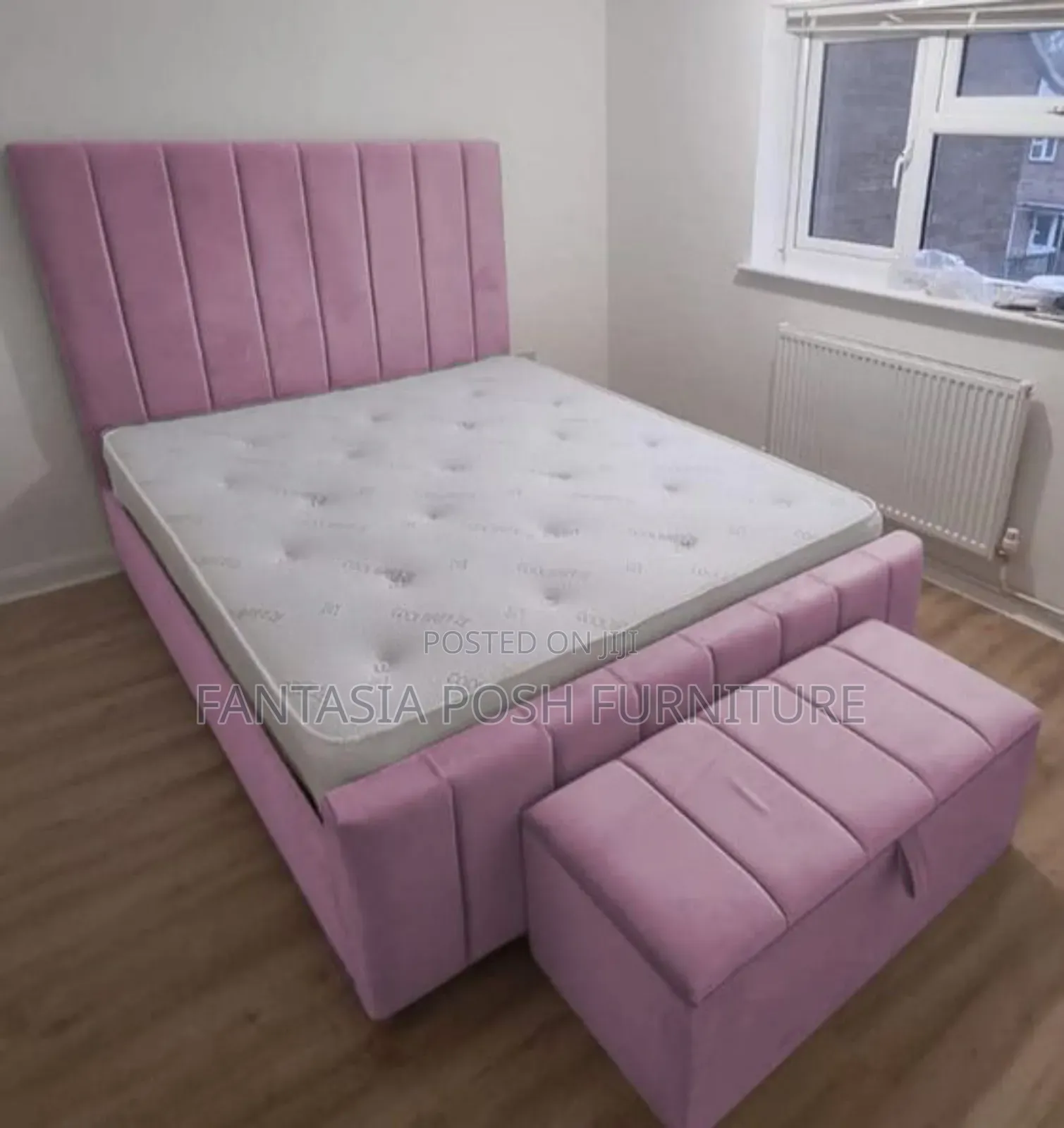5x6 Baby Pink Chester Bed + Storage Box - Payment on Delivery