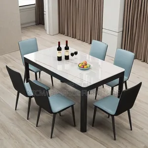 Royal Style Glass Dining Table and Chair