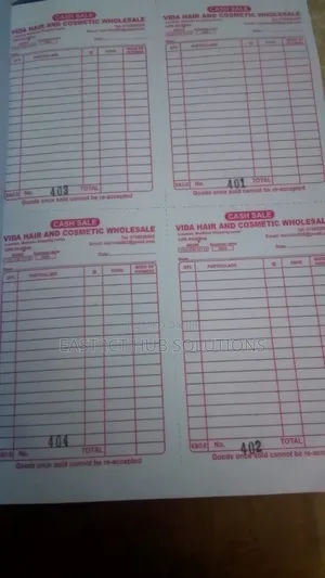 Quality Self Carbonated Receipt Books and Invoices Printing