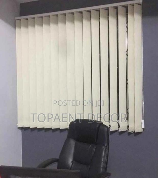 Cream Vertical Well Fit Window Blinds - main view