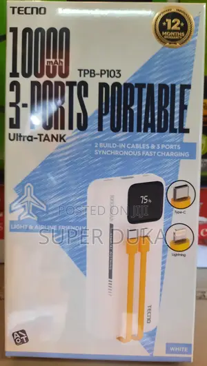 Power Bank.Tecno TPB-P103.10000 Mah