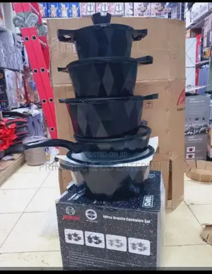 Long Diamond 10pcs Cookware Set With Silicon Lids