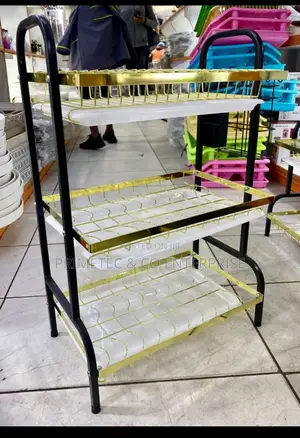 3tier Advanced Gold and Black Kitchen Rack