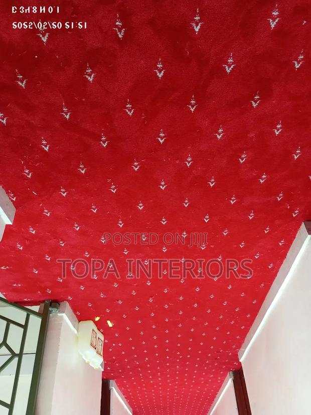 Flowered Indoor Flooring Red Carpets for Office and Altars