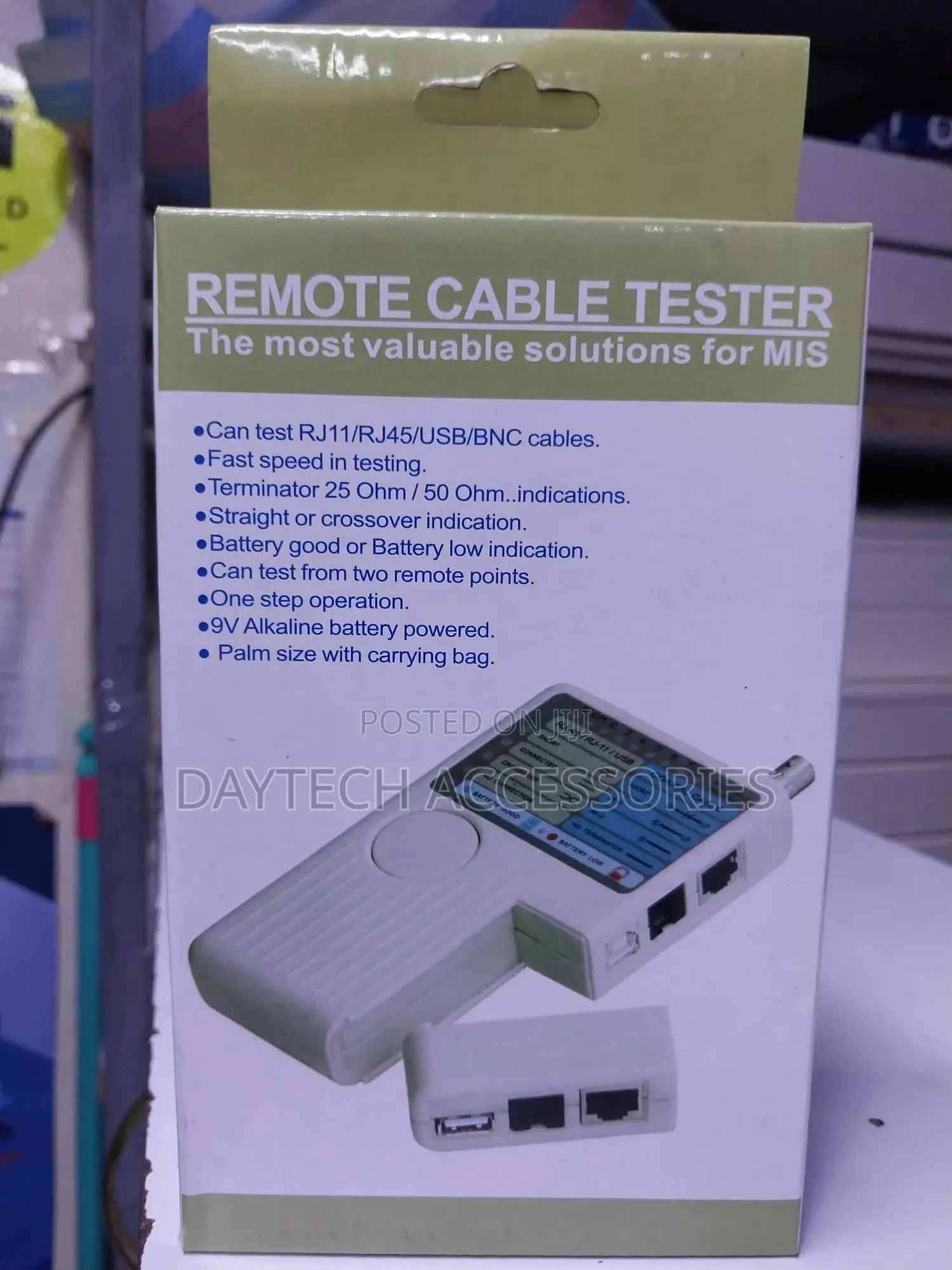 Remote Rj11 Rj45 Usb BNC Lan Cat5 Cat6 Cable Tester Meter