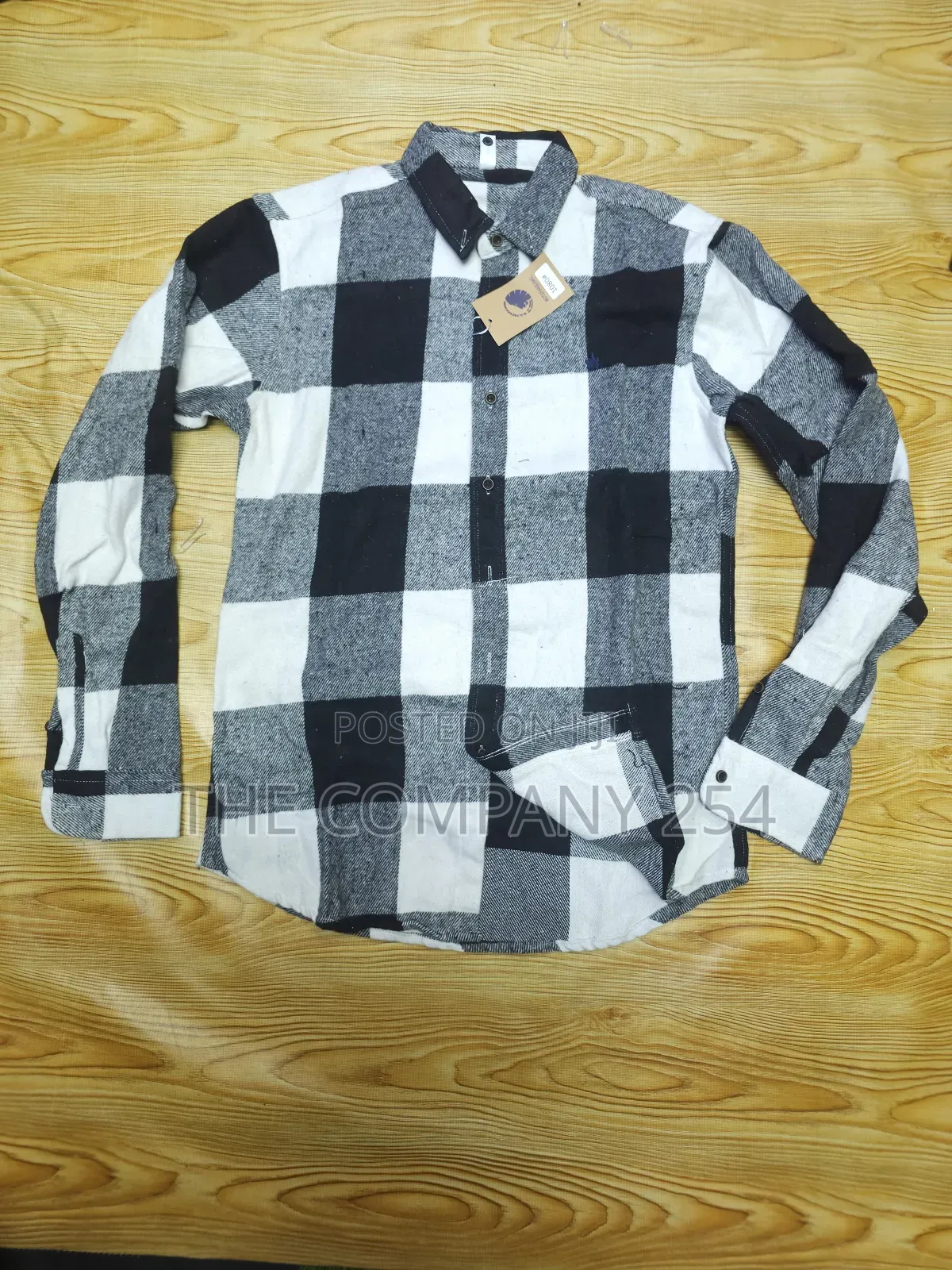 Unisex Cotton Collar Long Sleeved Checked Flannels Shirts