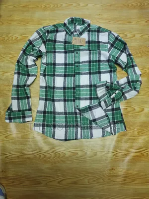 Unisex Cotton Collar Long Sleeved Checked Flannels Shirts