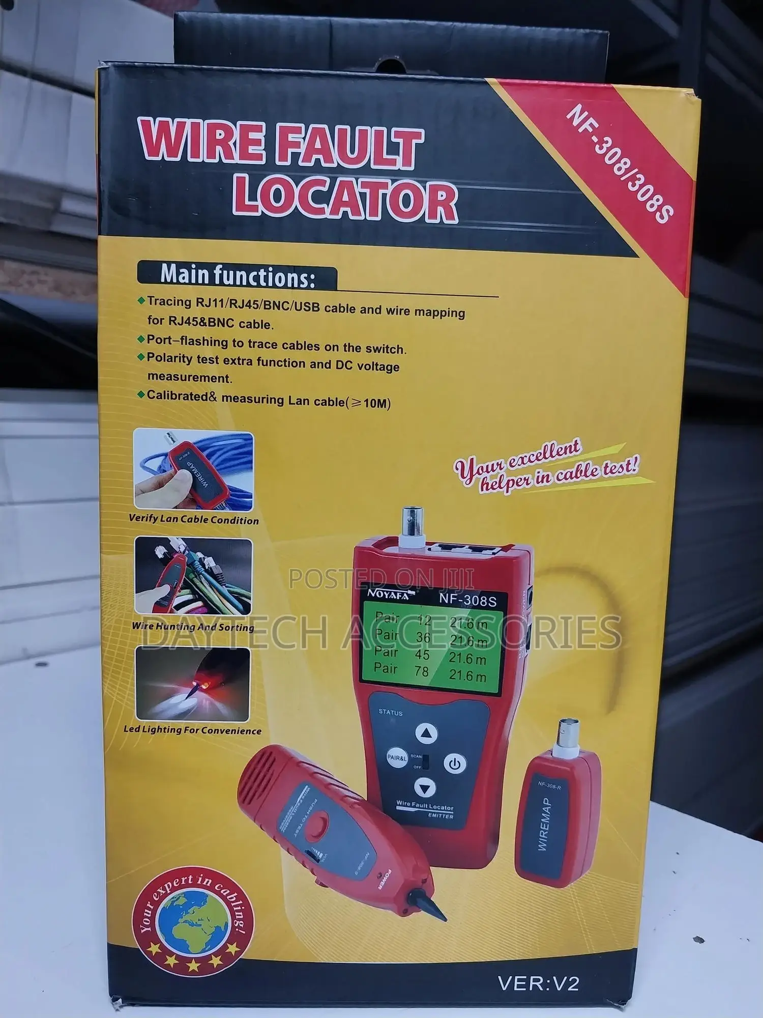Noyafa Nf-308s Network Cable Tester Wire Tracer Cat5 Cat6.