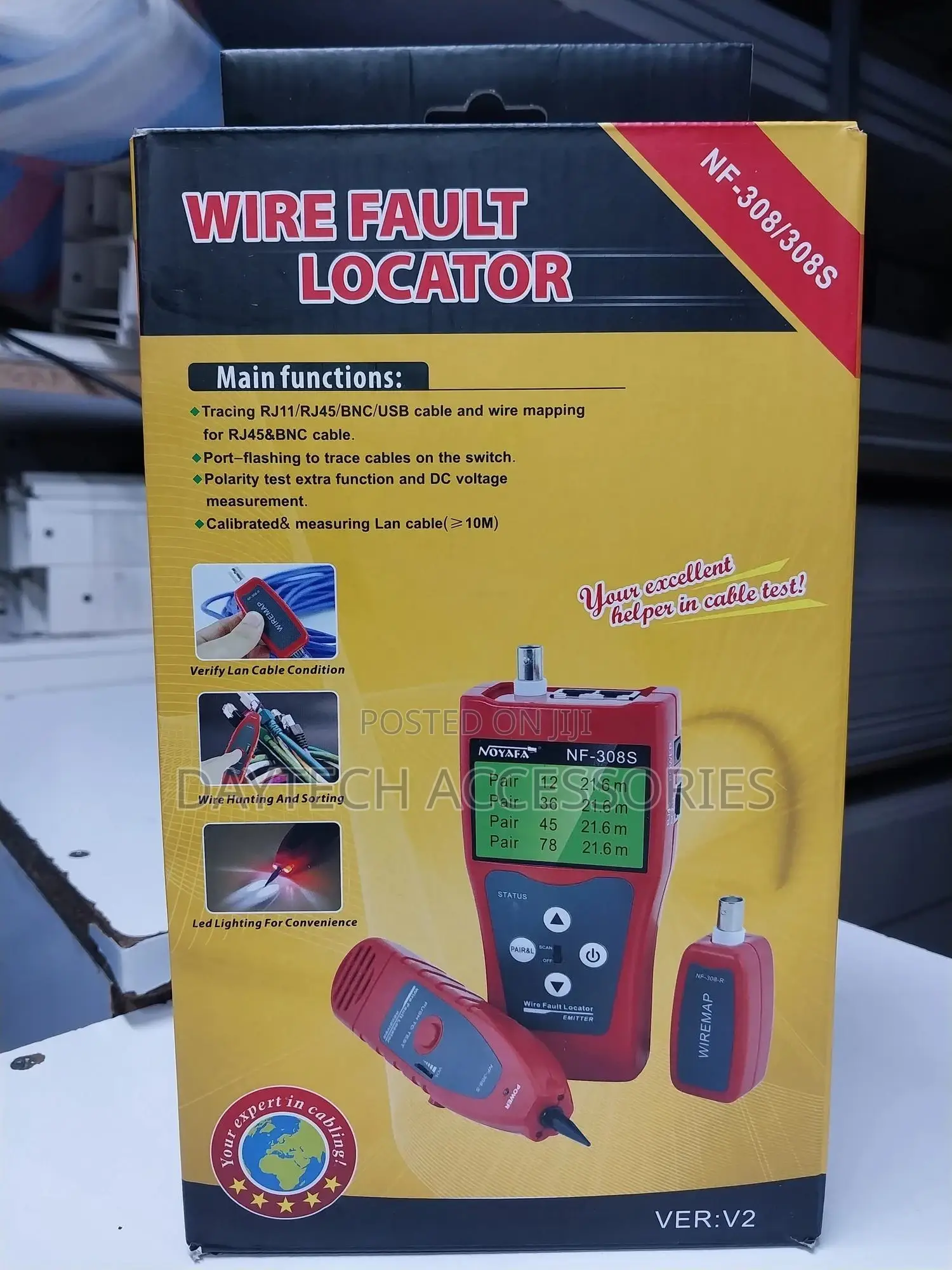 Noyafa Nf-308s Network Cable Tester Wire Tracer Cat5 Cat6.