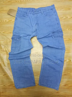 Quality Denim Made Plain Side Pocket Baggy Jeans Trousers