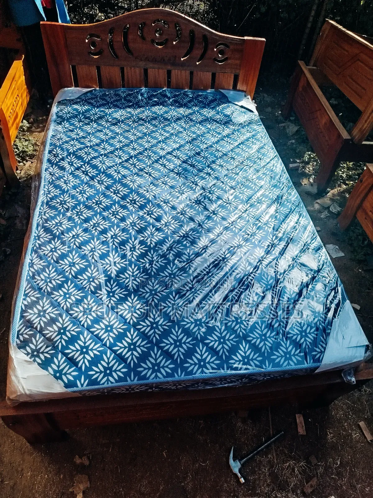 Special Offer! 4by6 Mahogany Bed + Hd Bobmil Jambo Mattress