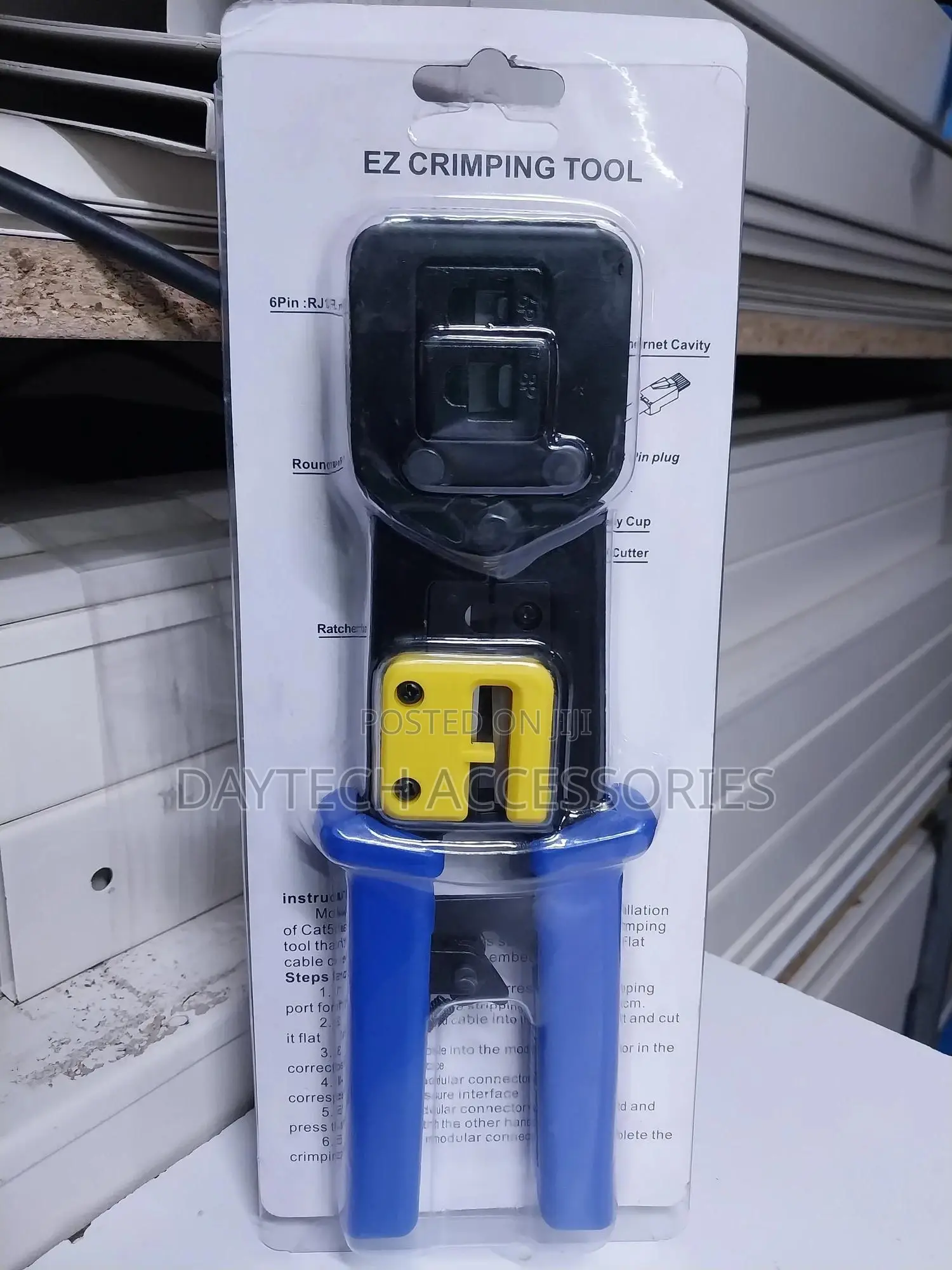 Rj45 Connector Cat5e Cat6 Network Pass Through Crimping Tool