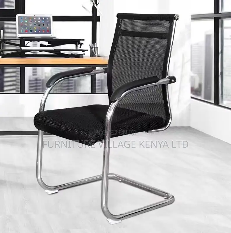 Office Chair:Office Mesh Chair With Mid-Level Back Support