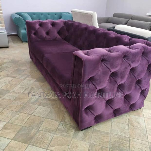 3-Seater Chesterfield Sofa in Deep Pink - main view