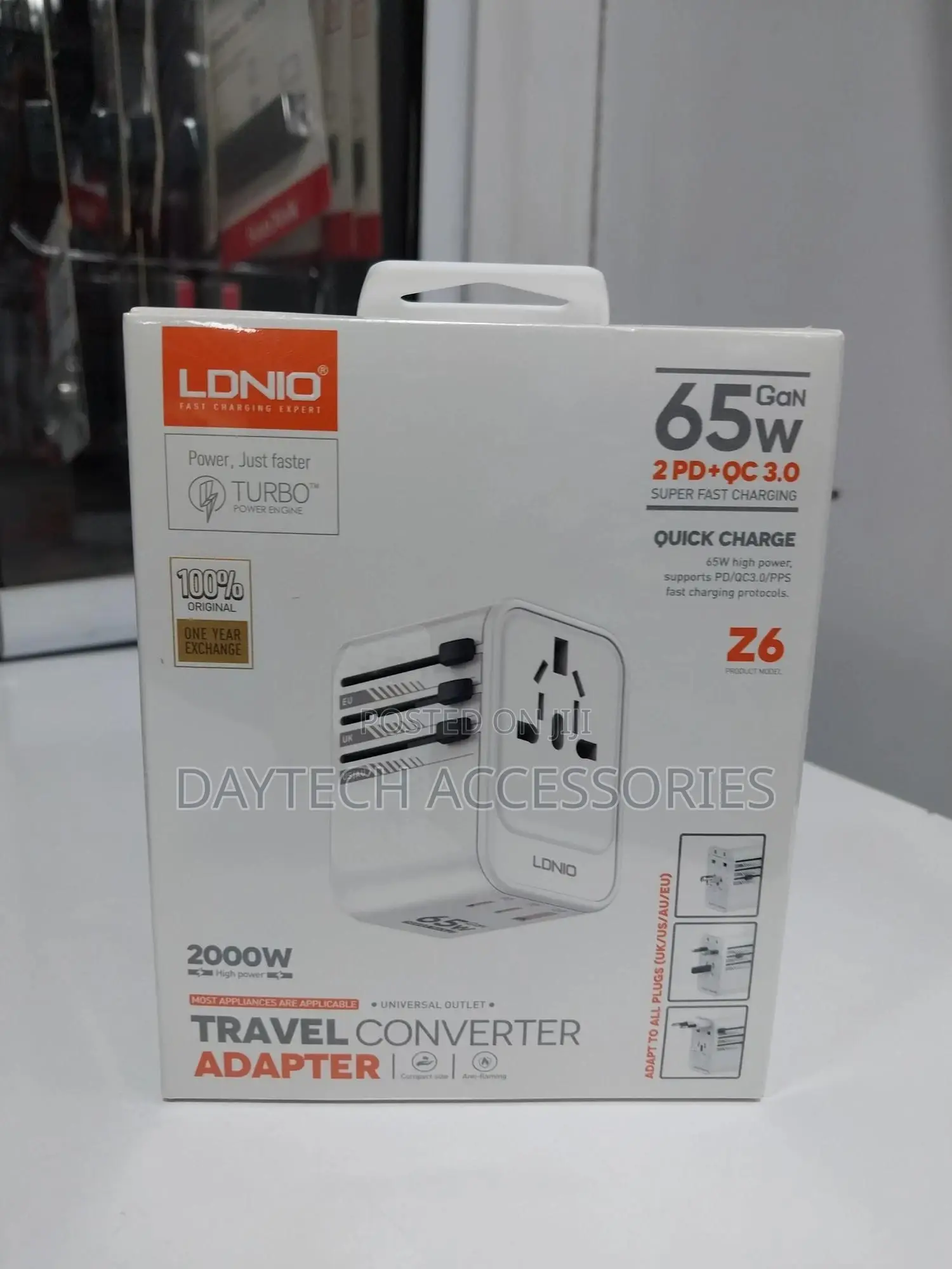 Ldnio Z6 Universal Gan Outlets Power Strip Travel Adapter