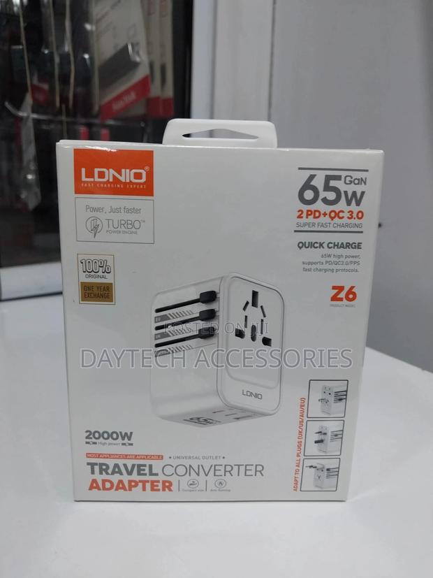 Ldnio Z6 Universal Gan Outlets Power Strip Travel Adapter