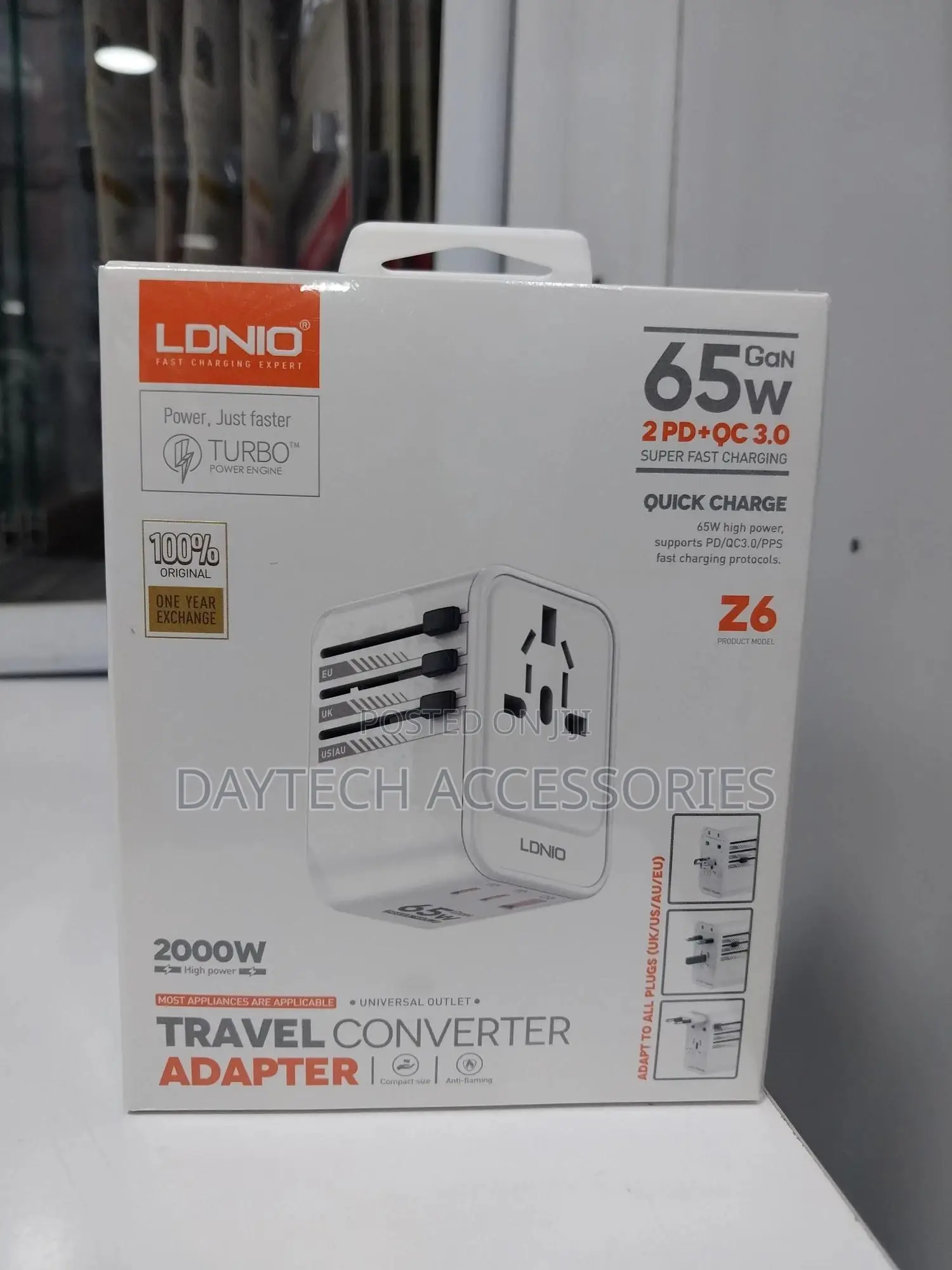 Ldnio Z6 Universal Gan Outlets Power Strip Travel Adapter