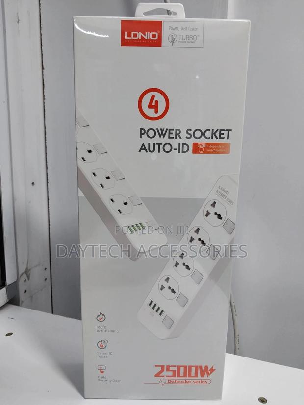 Ldnio Sc4408 Power Strip 4 Outlets With Individual Switches