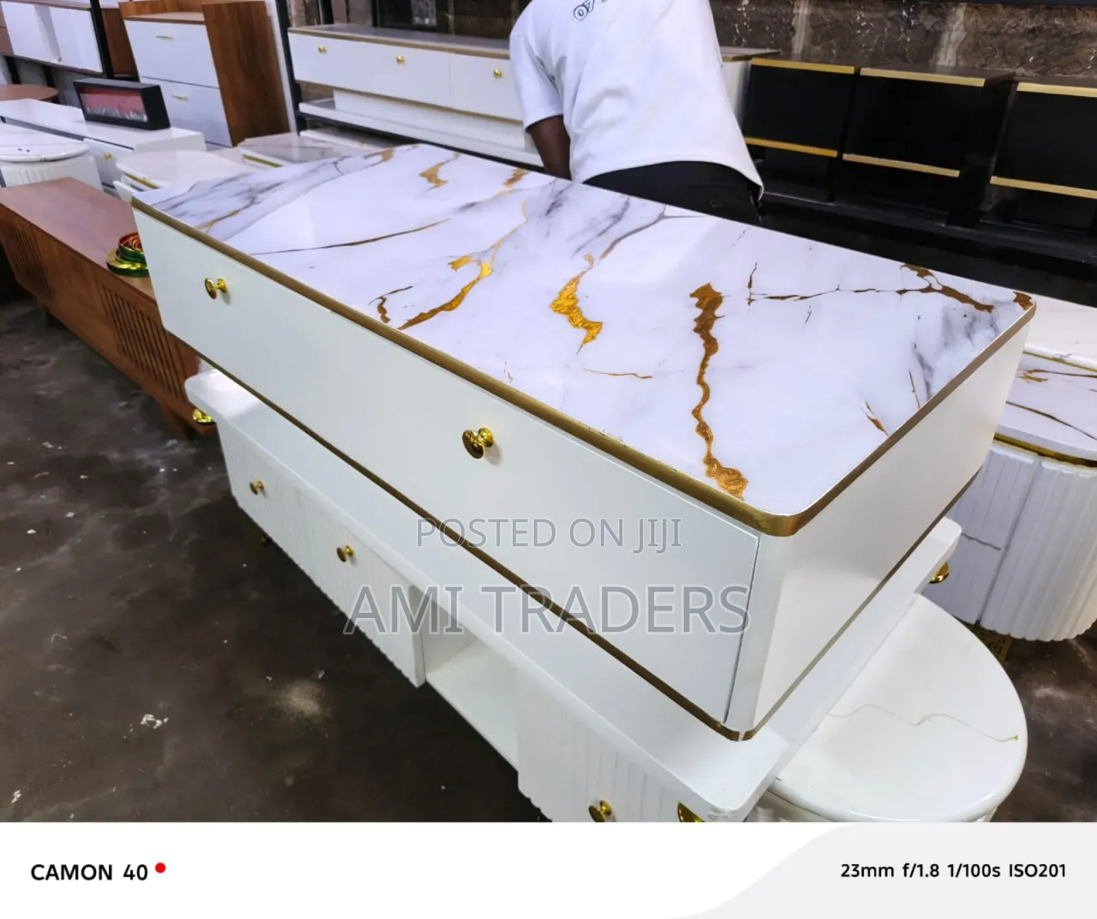 Coffee Table - Golden Marble Top