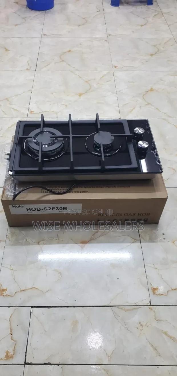 Haier Glass Inbuilt 2 Burner With Wok Burner Hob Cooker