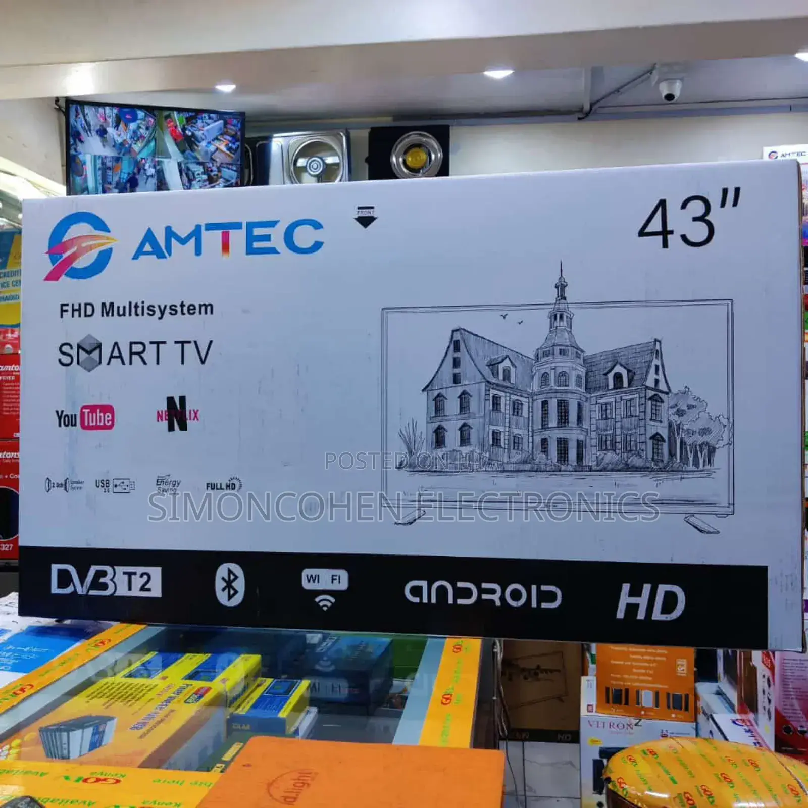 *Amtec 43" Smart Android Frameless Bluetooth