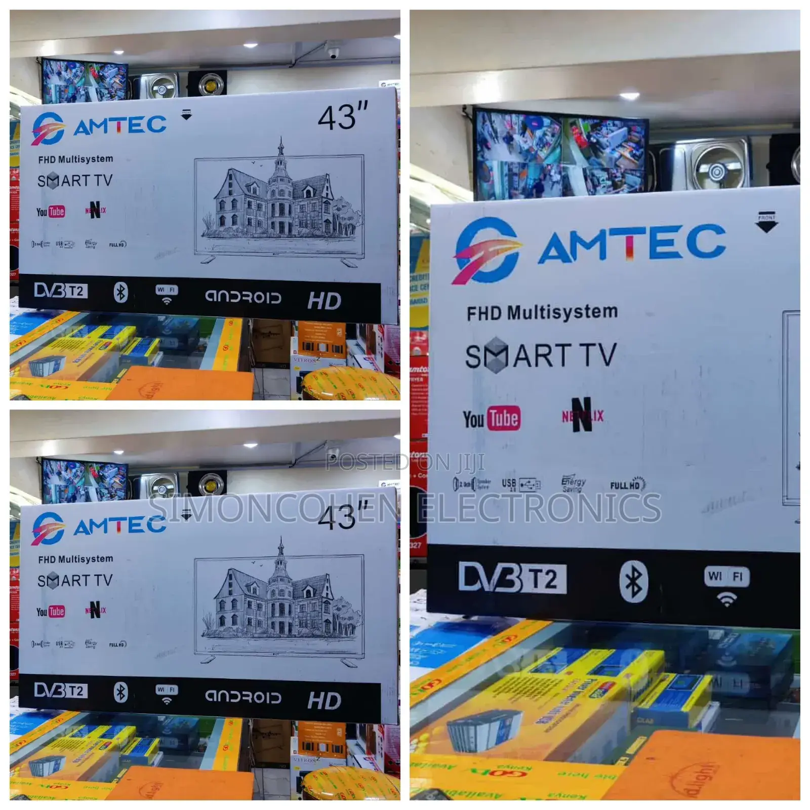 *Amtec 43" Smart Android Frameless Bluetooth