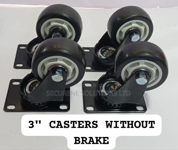 3-Inch Caster Wheels Without Brake