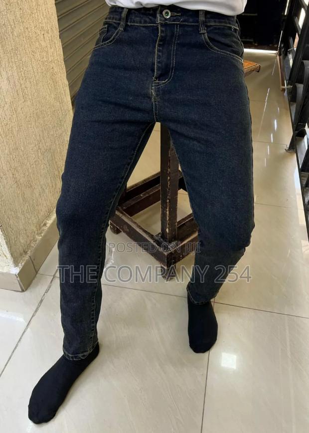 Quality Casual Plain Denim Made Jeans Trousers - thumbnail 3