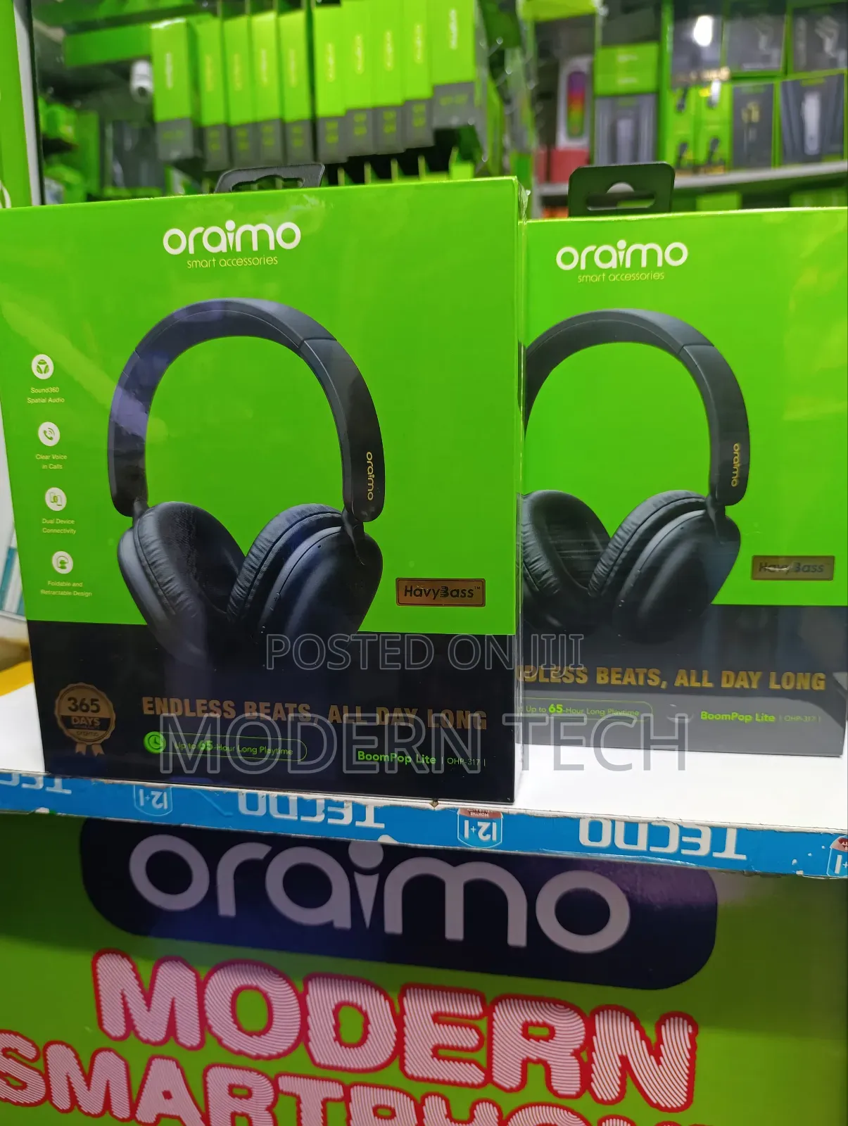 Oraimo Boompop Lite Enc Over-Ear Headphones