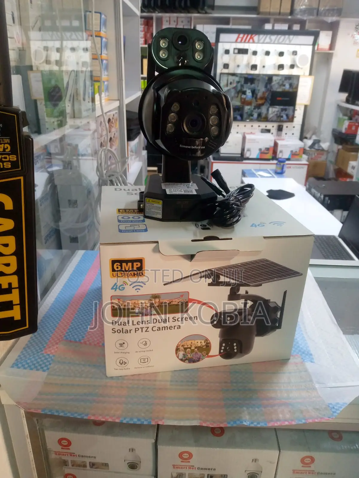 4g 6mp Ubox Dual Lens Dual Screen Solar PTZ Camera