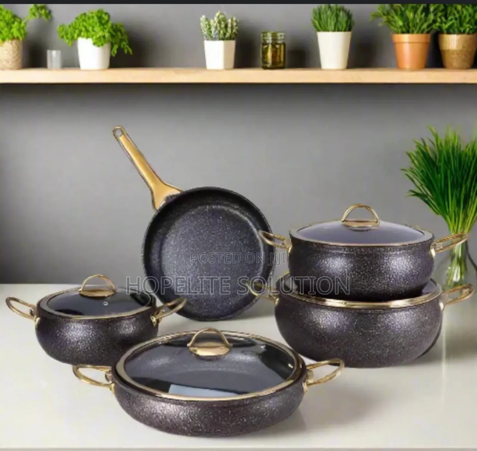 Heavy Elegant Granite Cooking Pot