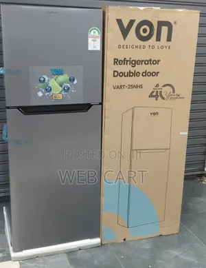 Von 220litres Double Door Fridge (Vart-25nhs)