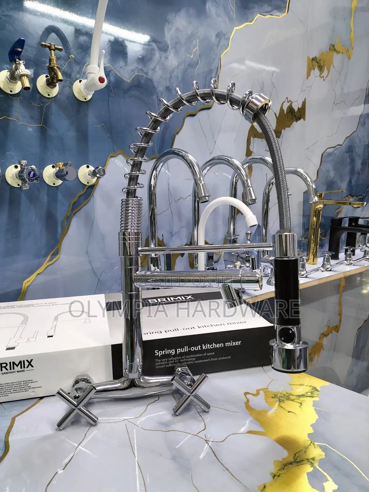 Brimix Kitchen Mixer Wall (Silver and Black