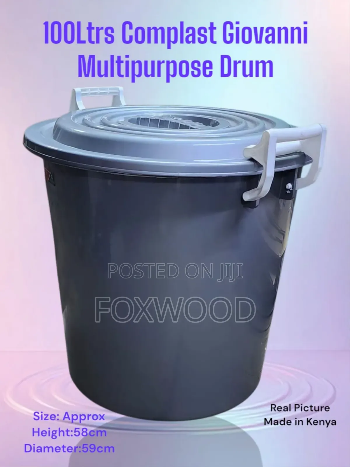 Complast Giovanni Dustbin With a Capacity of 100 Liters.