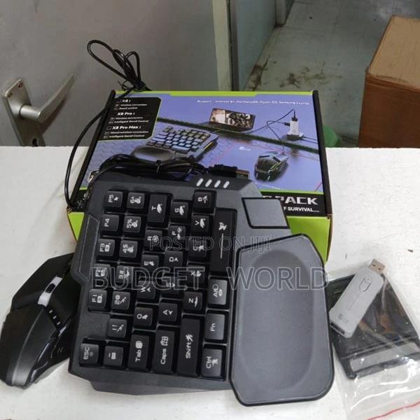 5 in 1 Mobile Game Combo Pack With RGB Mini Gaming Keyboard