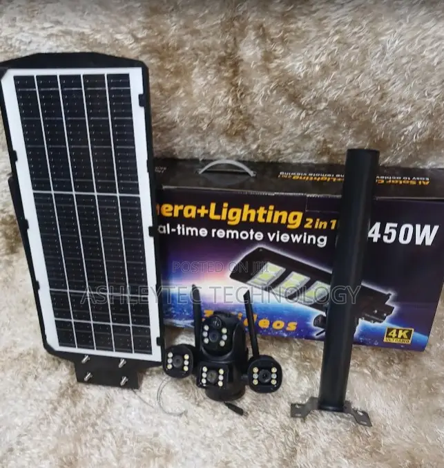450 Wat 2in1 Solar and Camera Lighting Street Light Survelli