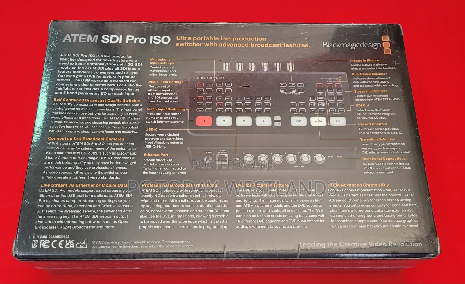 Blackmagic Design Atem Sdi Pro Iso Live Stream Switcher