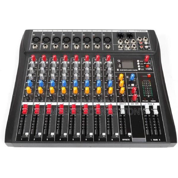 8-Channel Powered Mixer With Mp3 Bluetooth Player