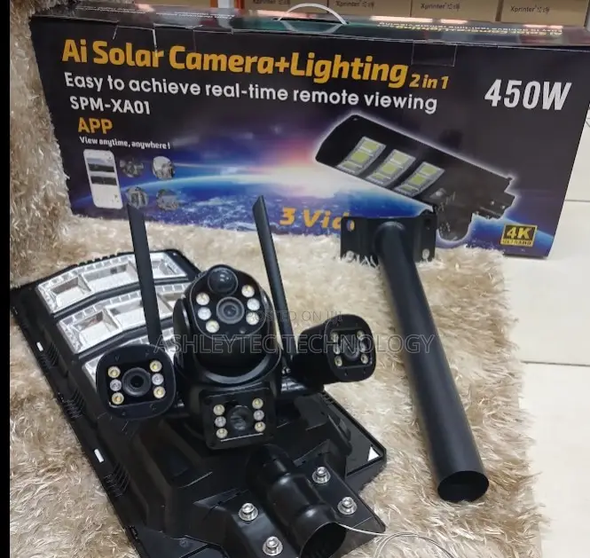 Best 450watts Solar Street + 4g Camera With Motion Tracking